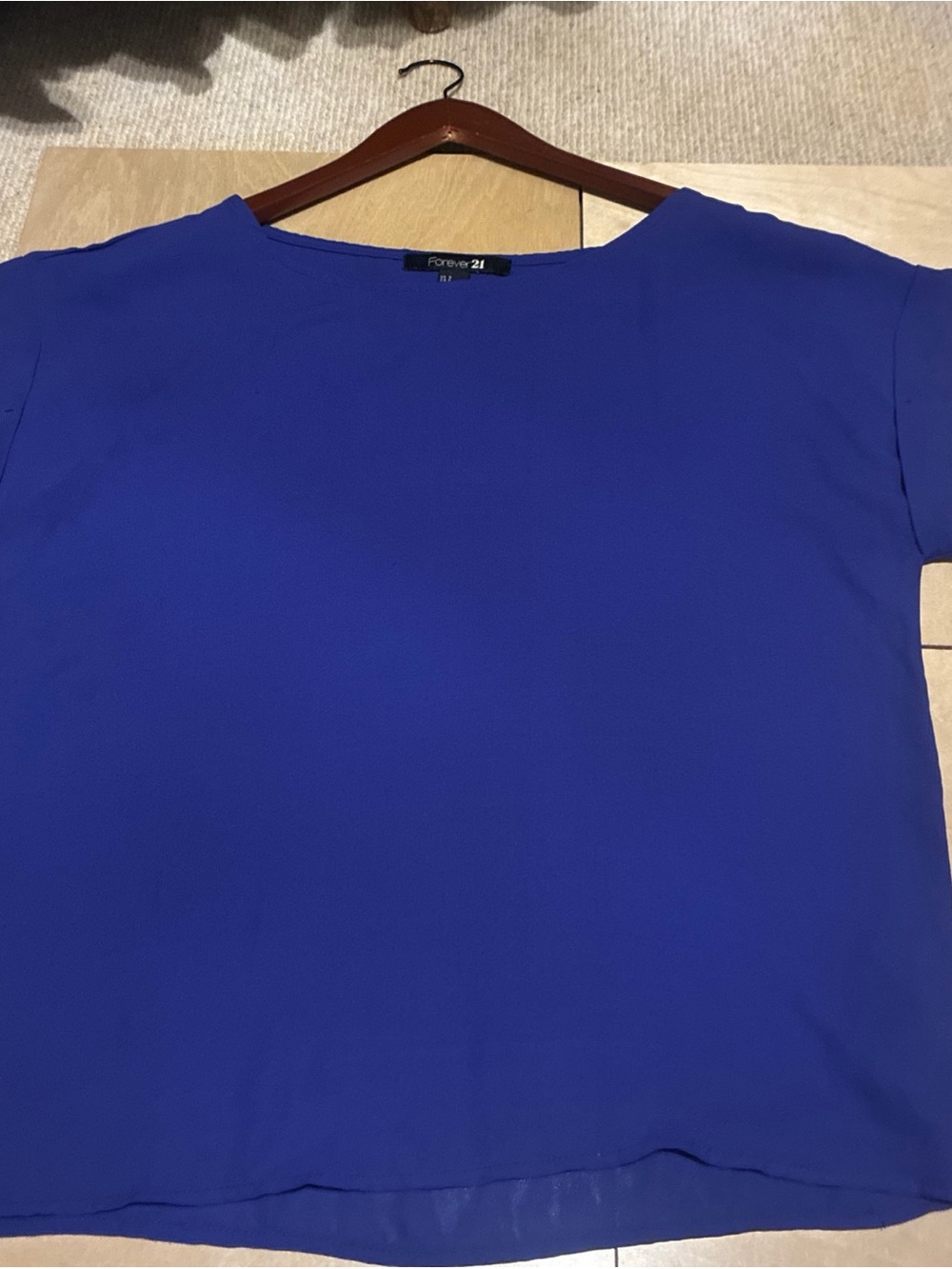Forever 21 Purple Short Sleeve Blouse